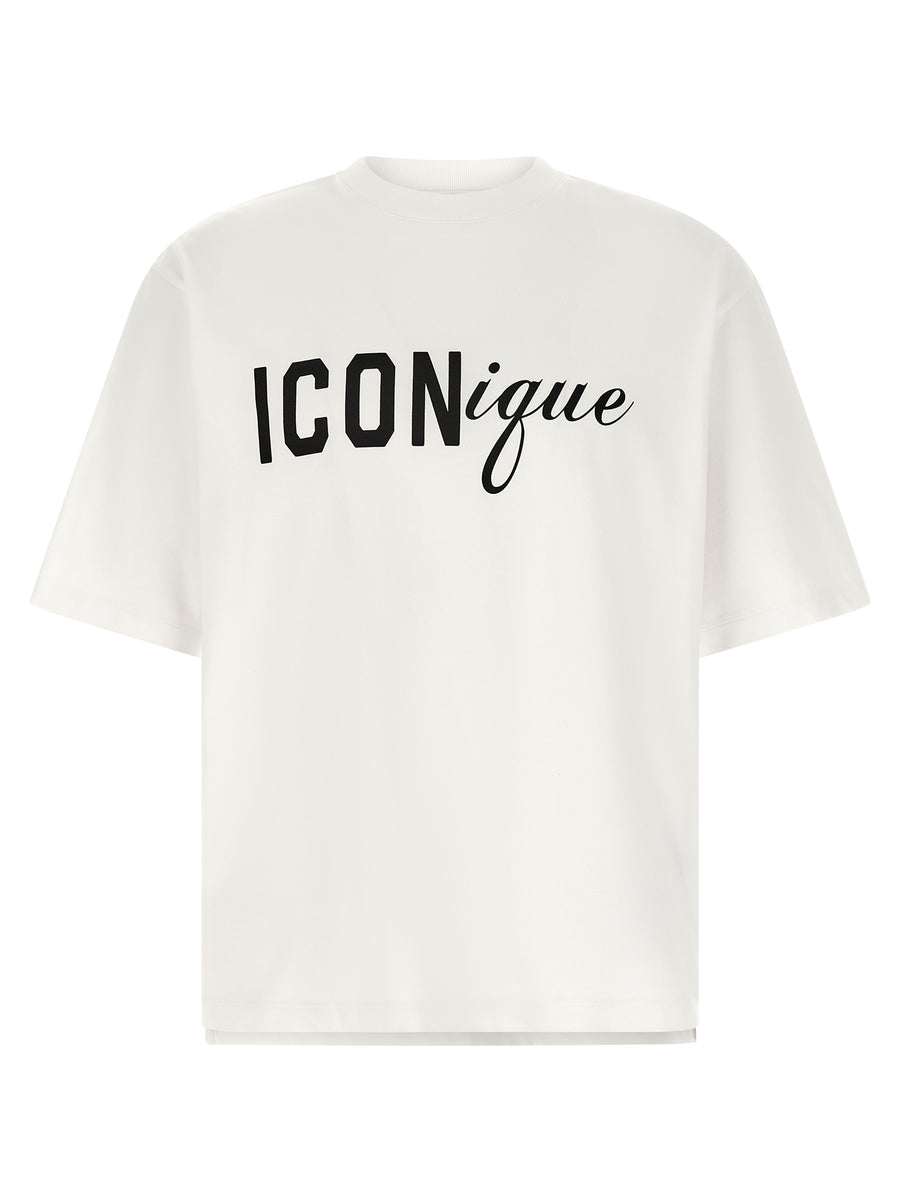Dsquared2 Iconique T Shirt Men 100 Percent Cotton Jersey With Front And Back Prints Spring Summer 2026