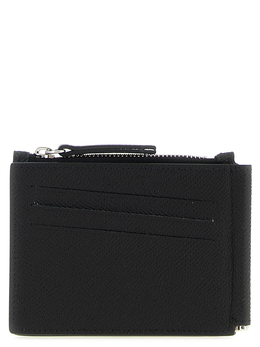 Maison Margiela Logo Wallet For Men Premium Black Leather Compact Design With Logo Embroidery
