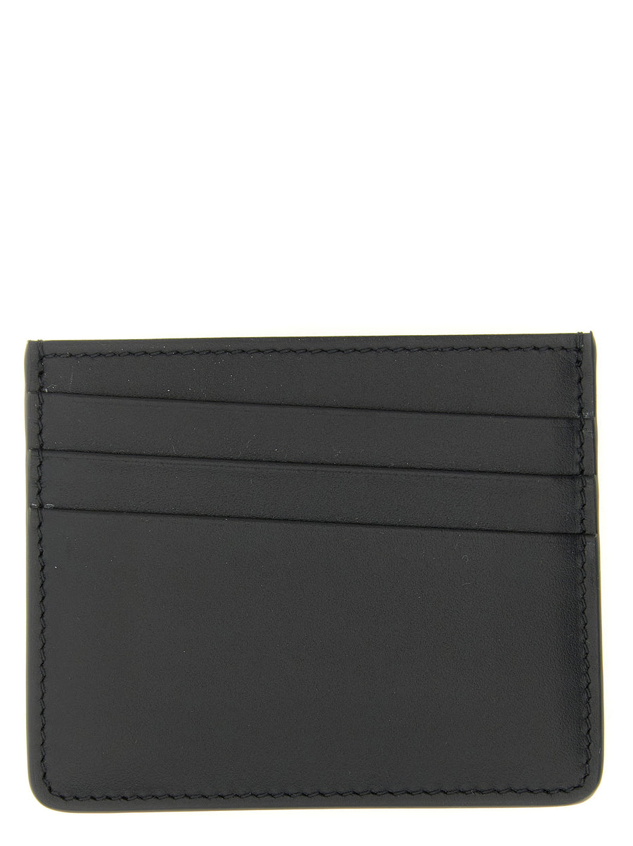 Maison Margiela Four Stitches Calfskin Card Holder Black Double Texture Six Card Compartments For Men
