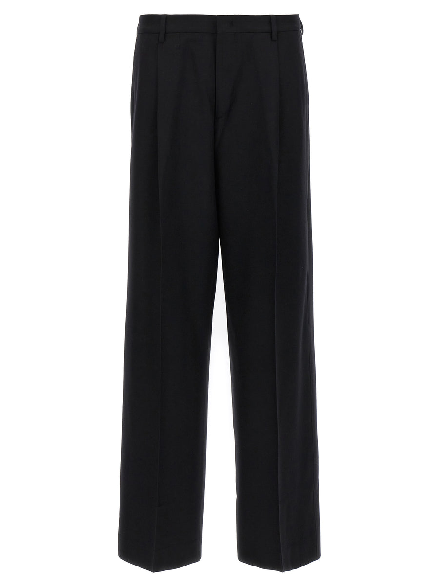 Cellar Door Jona P Premium Wool Trousers For Women With Loose Leg Maxi Turnups And Polished Silhouette