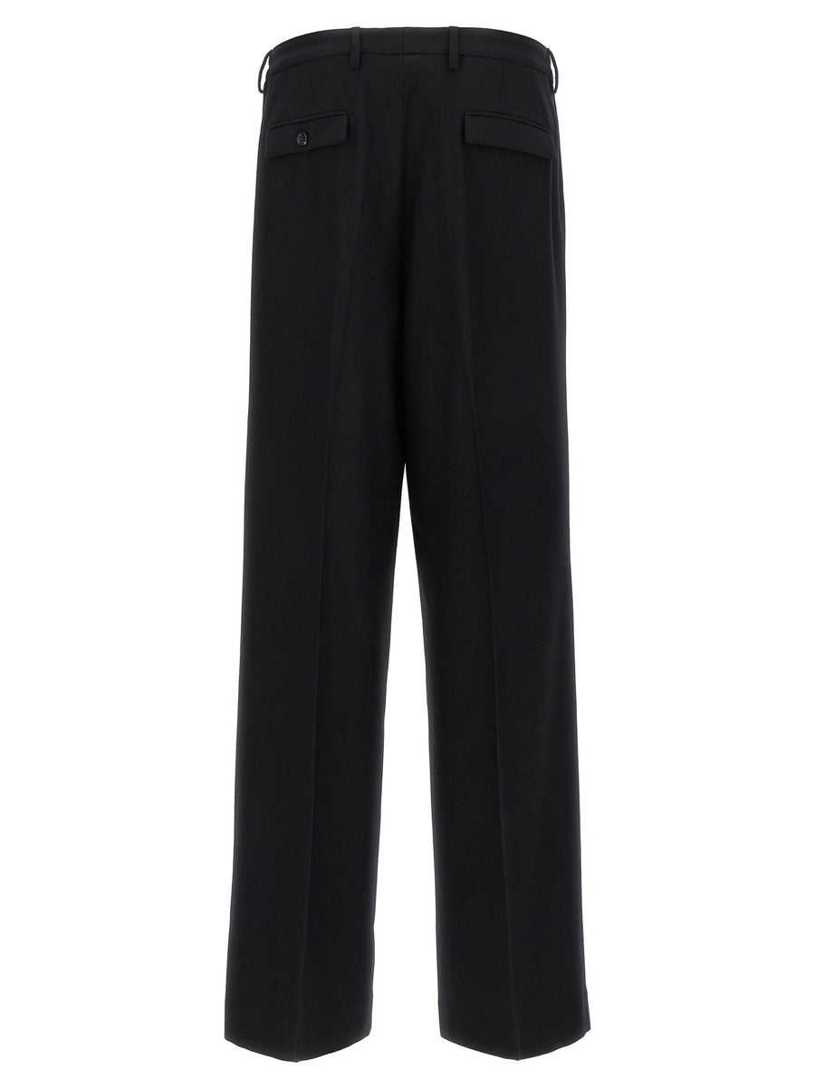 Cellar Door Jona P Premium Wool Trousers For Women With Loose Leg Maxi Turnups And Polished Silhouette