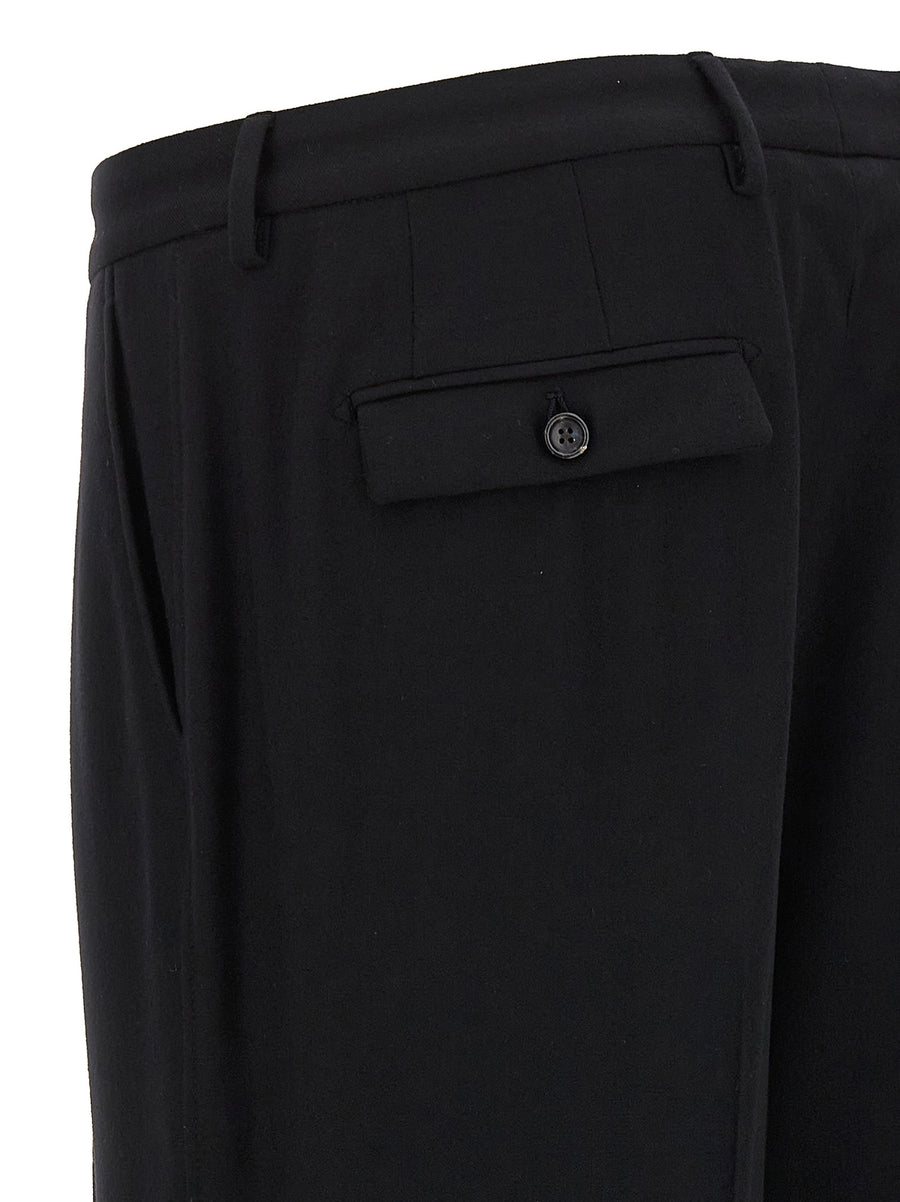 Cellar Door Jona P Premium Wool Trousers For Women With Loose Leg Maxi Turnups And Polished Silhouette
