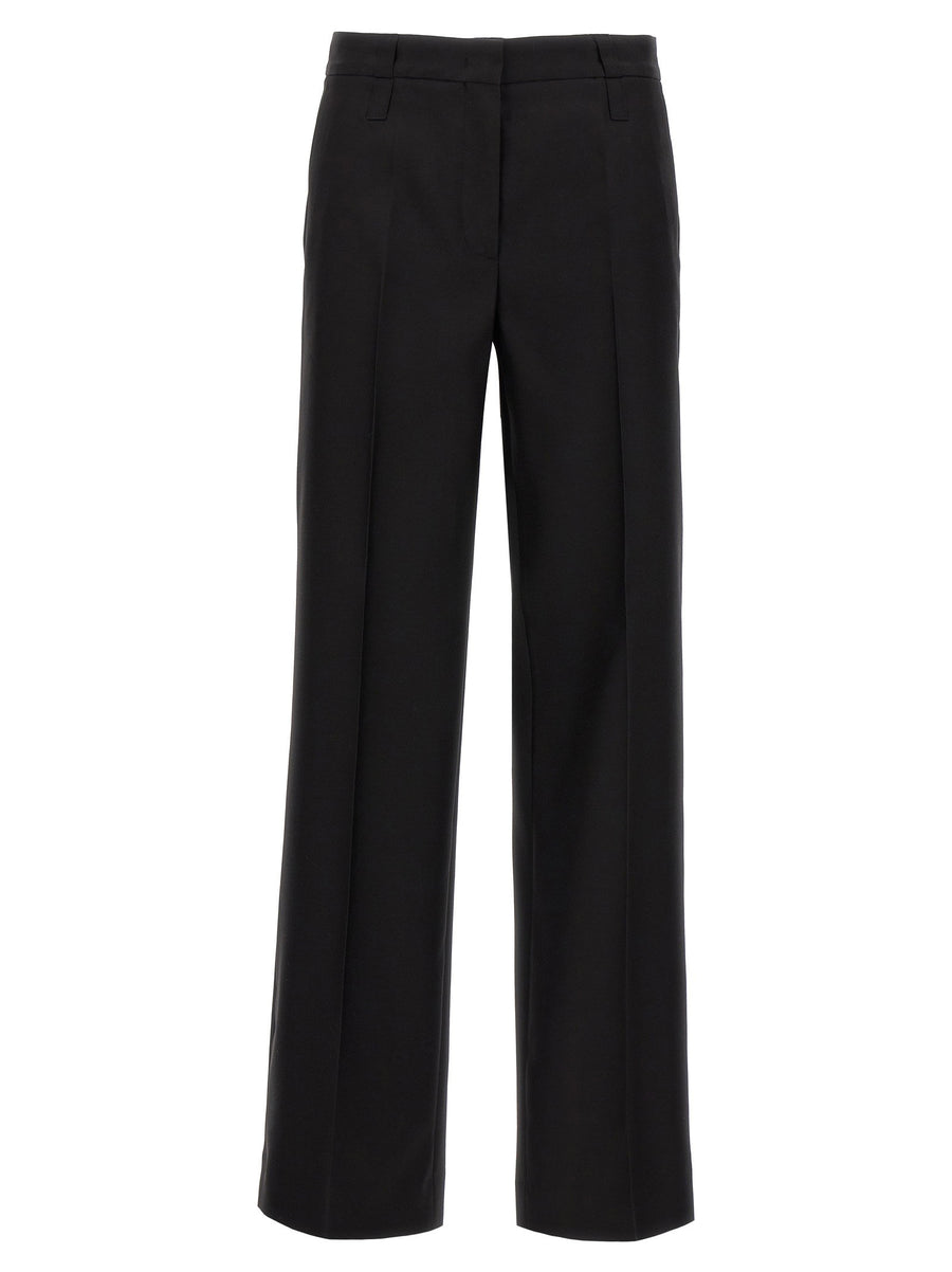 Cellar Door Wool Silk Trousers For Women Timeless Black 65 Virgin Wool 35 Silk Blend Italian Sizing Office Wear
