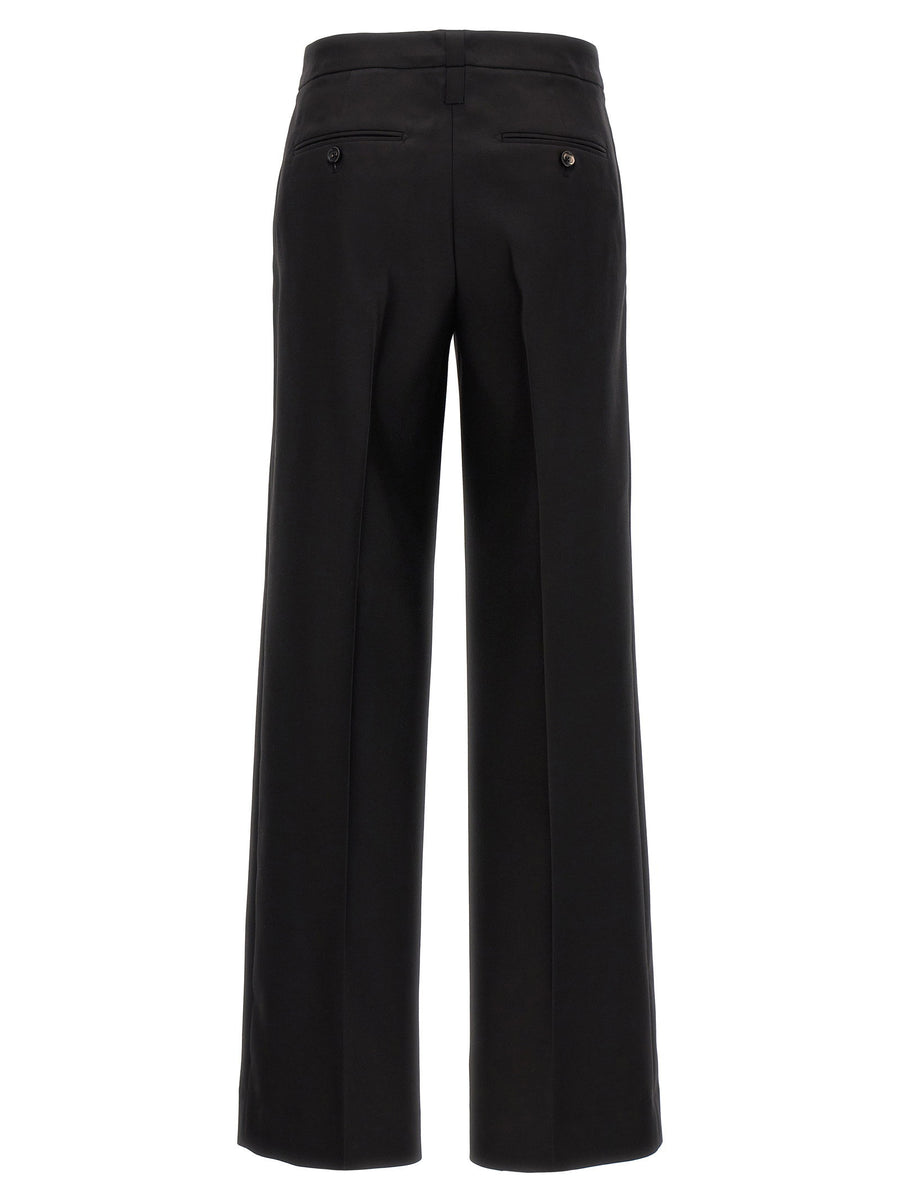 Cellar Door Wool Silk Trousers For Women Timeless Black 65 Virgin Wool 35 Silk Blend Italian Sizing Office Wear