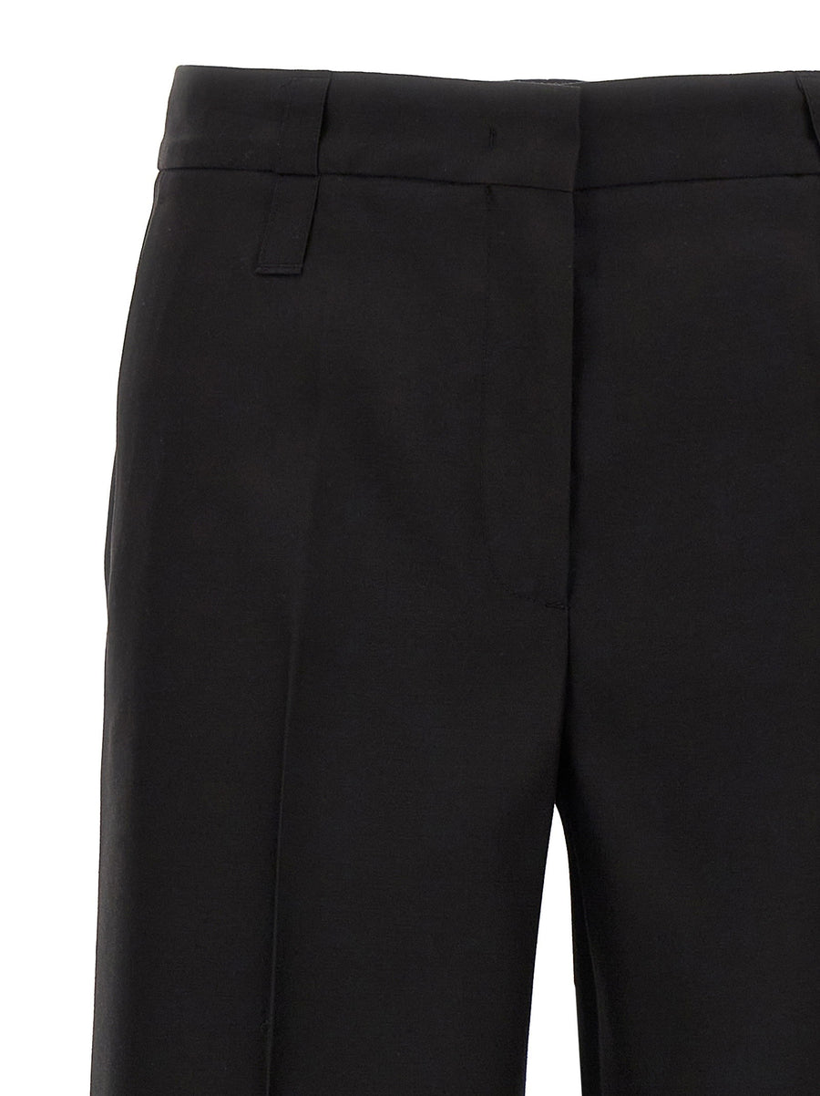 Cellar Door Wool Silk Trousers For Women Timeless Black 65 Virgin Wool 35 Silk Blend Italian Sizing Office Wear