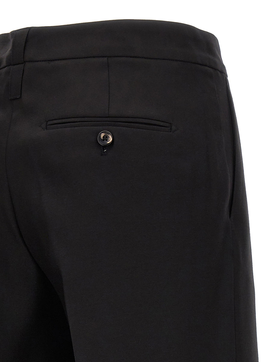 Cellar Door Wool Silk Trousers For Women Timeless Black 65 Virgin Wool 35 Silk Blend Italian Sizing Office Wear