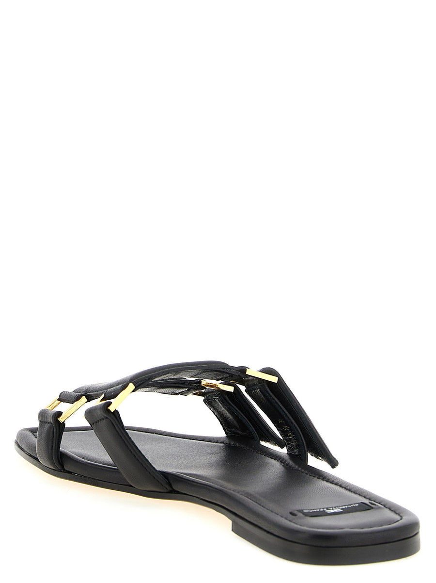 Elisabetta Franchi Nappa Leather Sandals For Women Luxurious Comfort Adjustable Straps Black