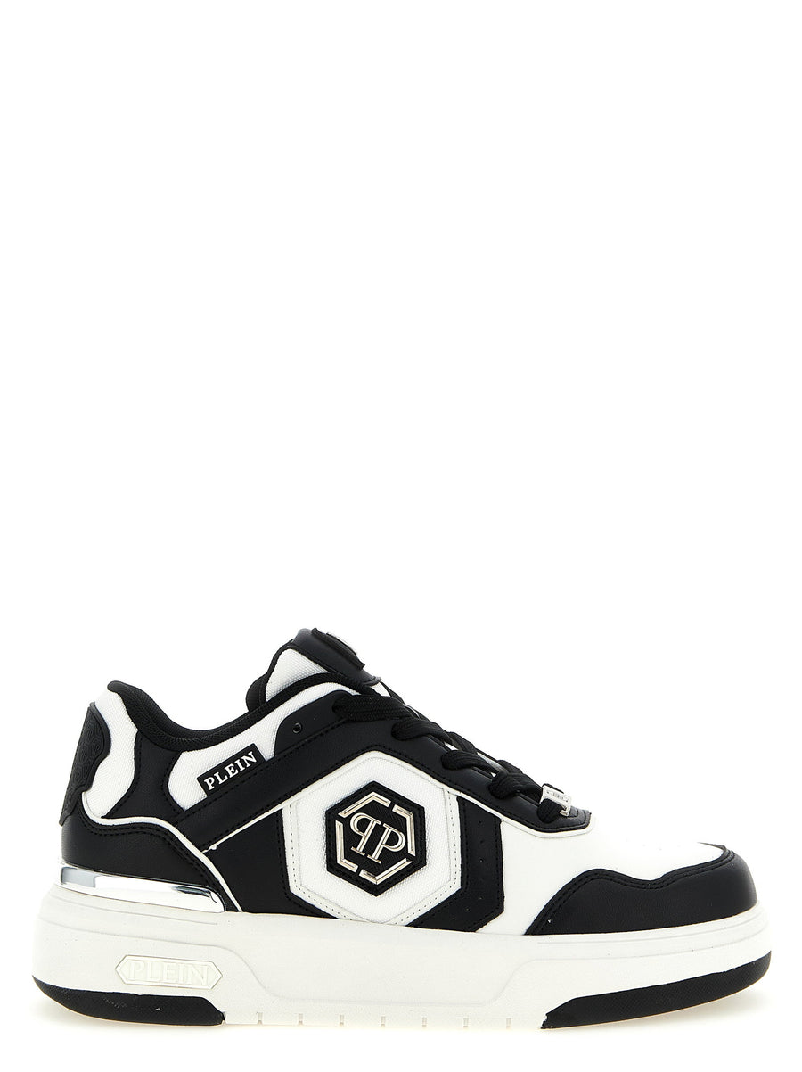 Philipp Plein Sk8r Sneakers For Men Luxury Leather Effect Canvas Upper Ultralight Cushioned Comfort