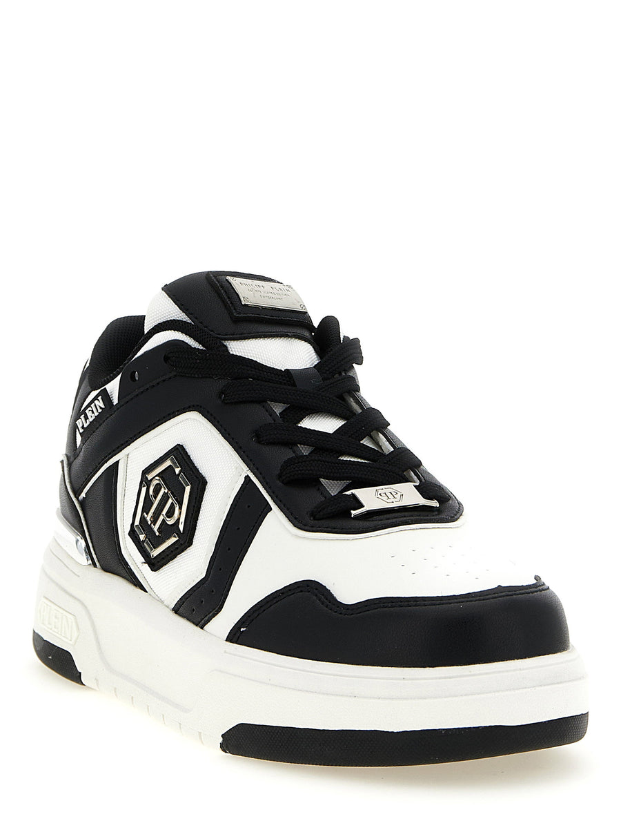 Philipp Plein Sk8r Sneakers For Men Luxury Leather Effect Canvas Upper Ultralight Cushioned Comfort
