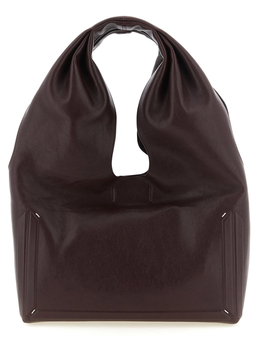 Maison Margiela Box Bag Medium Lambskin Shoulder Bag Bordeaux