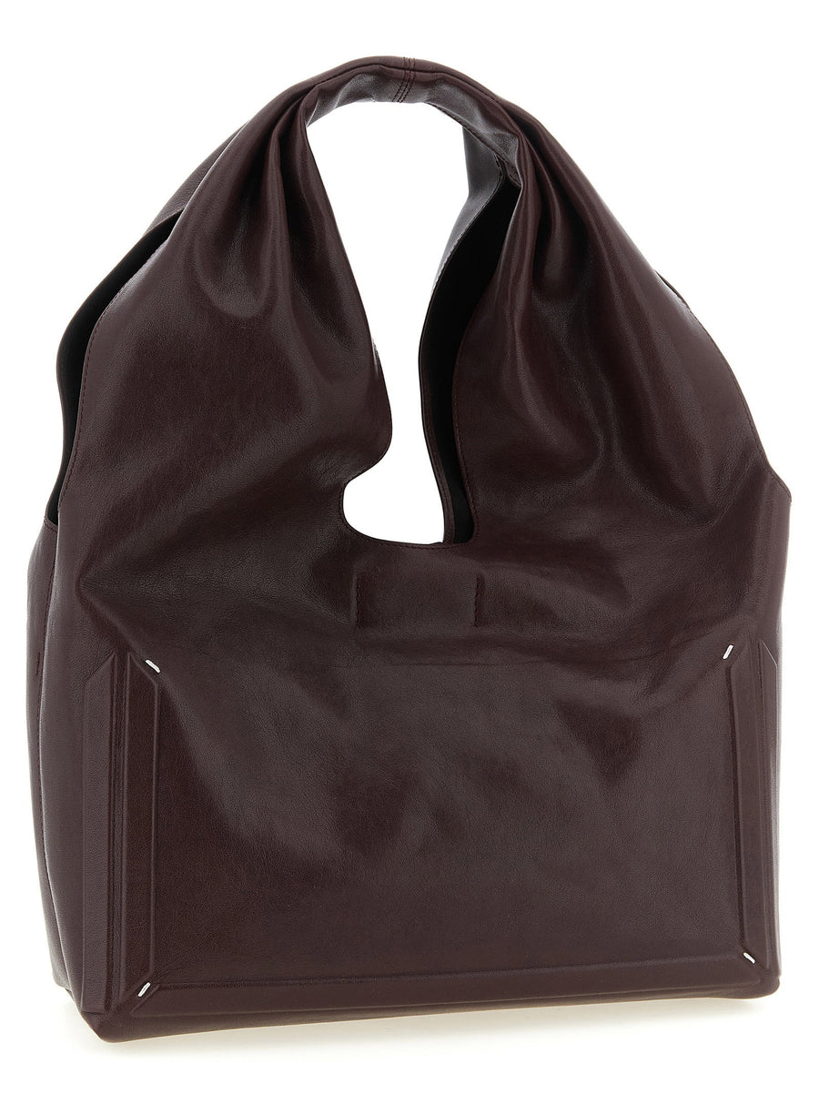 Maison Margiela Box Bag Medium Lambskin Shoulder Bag Bordeaux