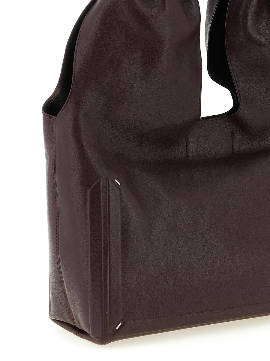 Maison Margiela Box Bag Medium Lambskin Shoulder Bag Bordeaux