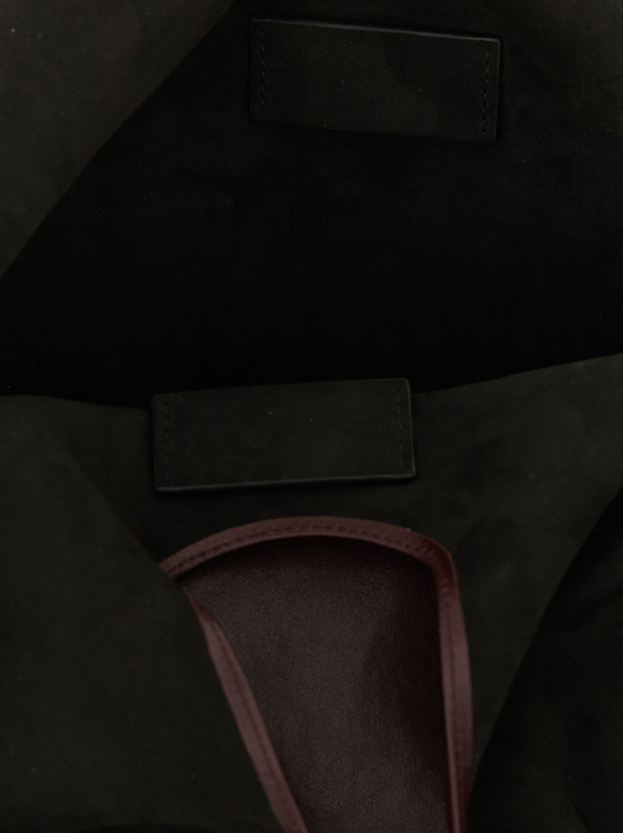 Maison Margiela Box Bag Medium Lambskin Shoulder Bag Bordeaux