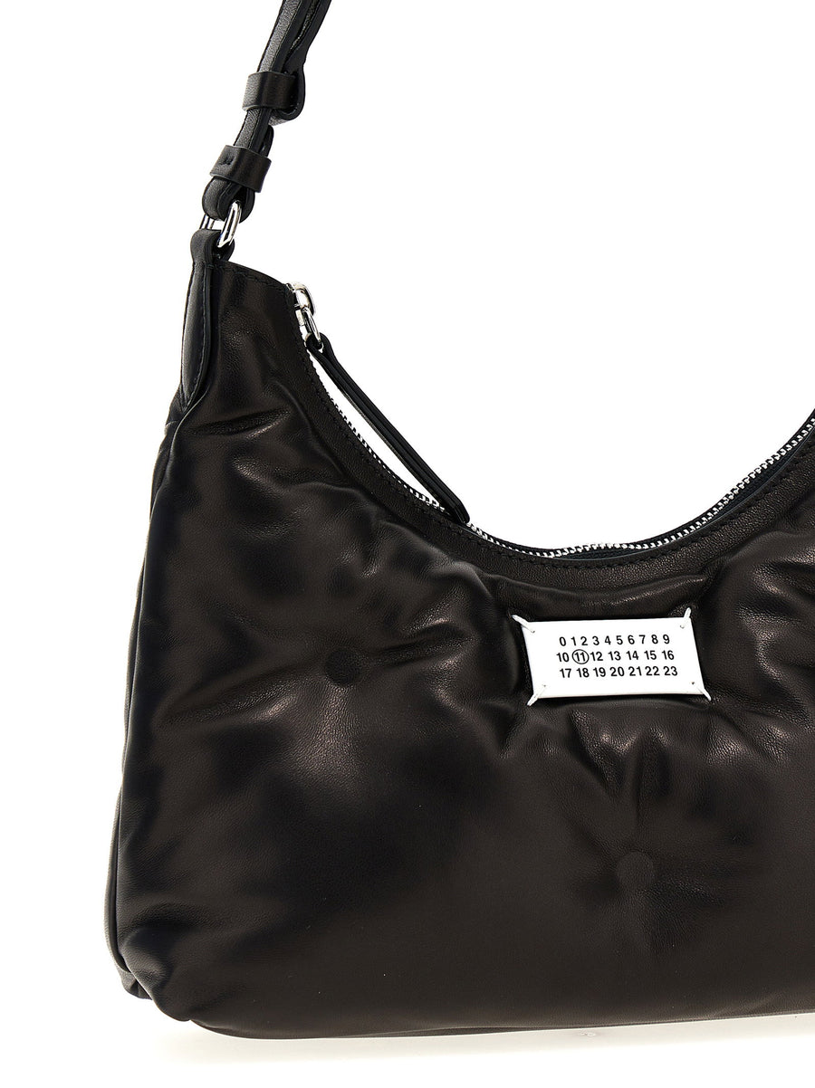 Maison Margiela Glam Slam Quilted Lamb Leather Shoulder Bag For Women Small Hobo With Zip Closure