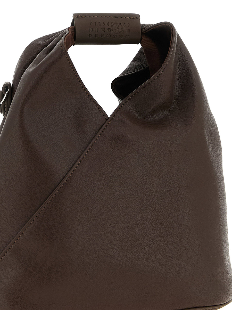 Mm6 Maison Margiela Japanese Crossbody Bag In Chocolate Brown PU
