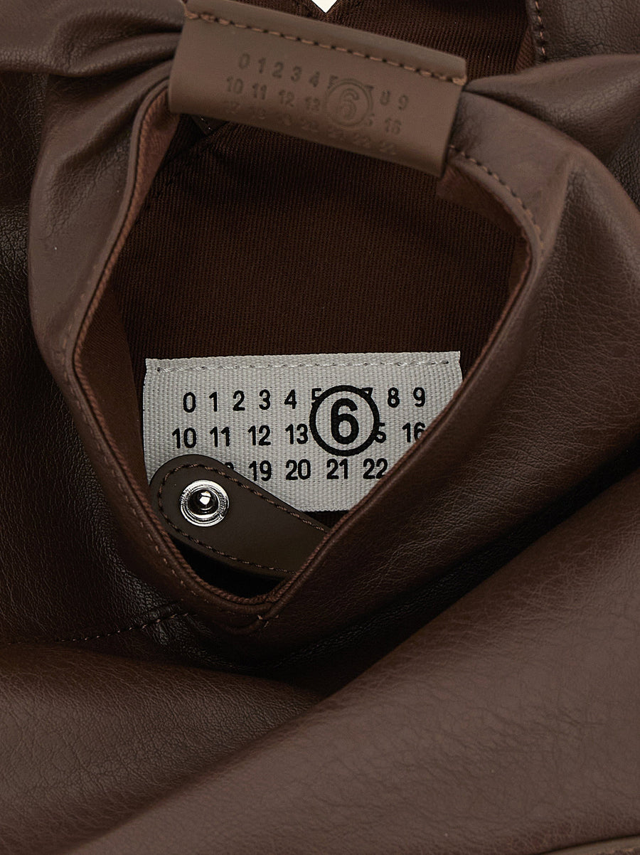 Mm6 Maison Margiela Japanese Crossbody Bag In Chocolate Brown PU