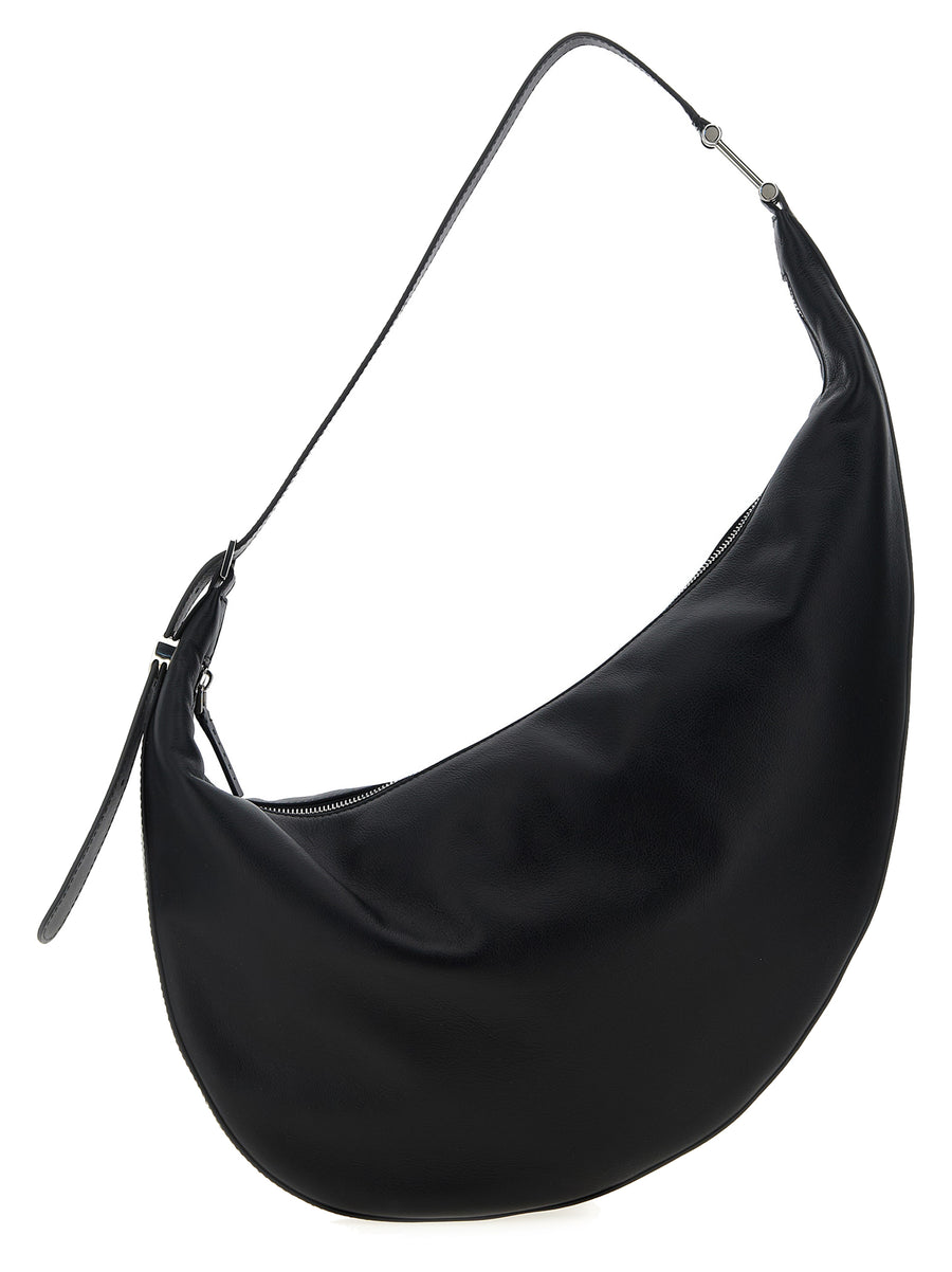 Marni Hobo Bag for Women Small Calfskin Shoulder Bag with Crescent Silhouette and Top Zip