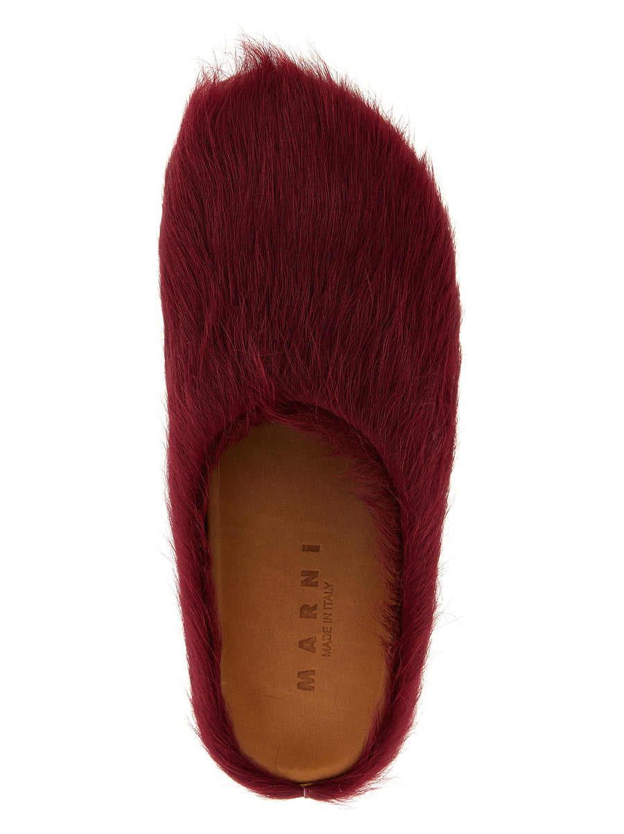 Marni Fussbett Sabots For Men Luxury Calfskin Slip On Moccasins With Knurled Rubber Sole