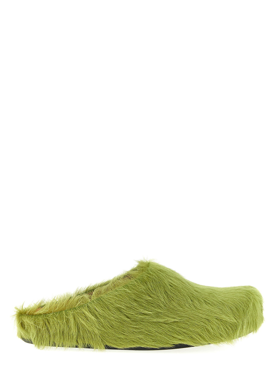 Marni Fussbett Moccasins For Men Premium Green Calfskin Leather Insole Knurled Rubber Sole