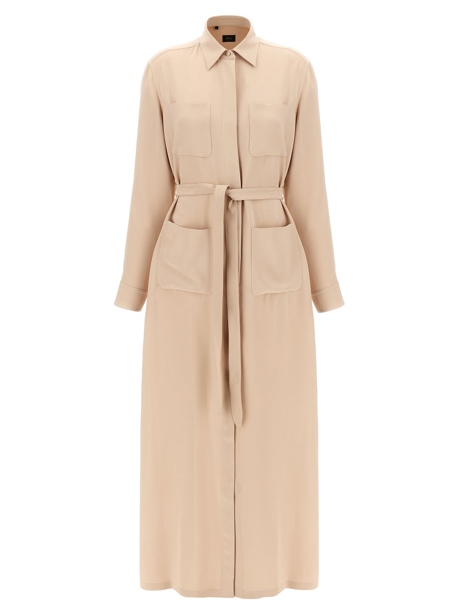 Brioni Silk Workwear Dress For Women Luxurious 100 Percent Silk Chemisier Versatile Day To Night
