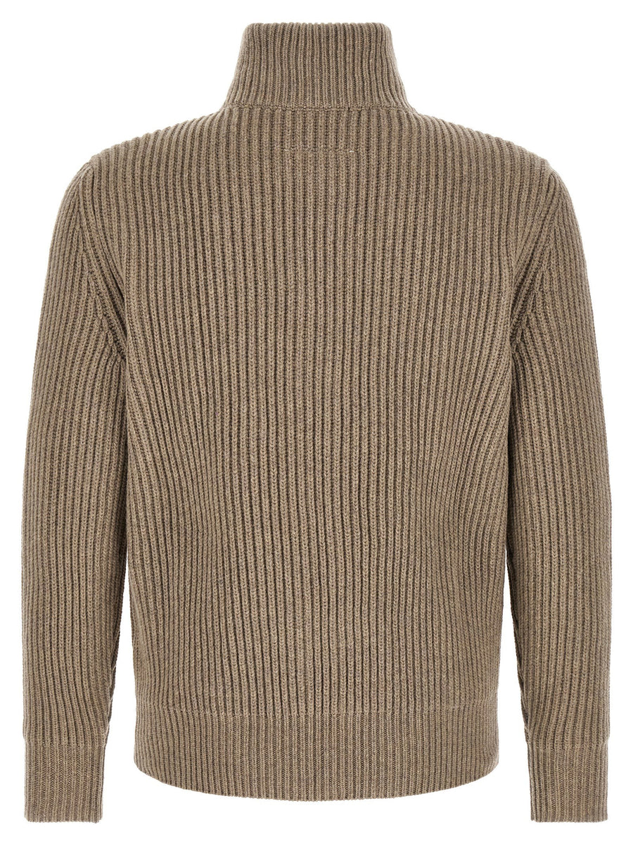 MM6 Maison Margiela Beige Wool Blend Stitch Line Jacket