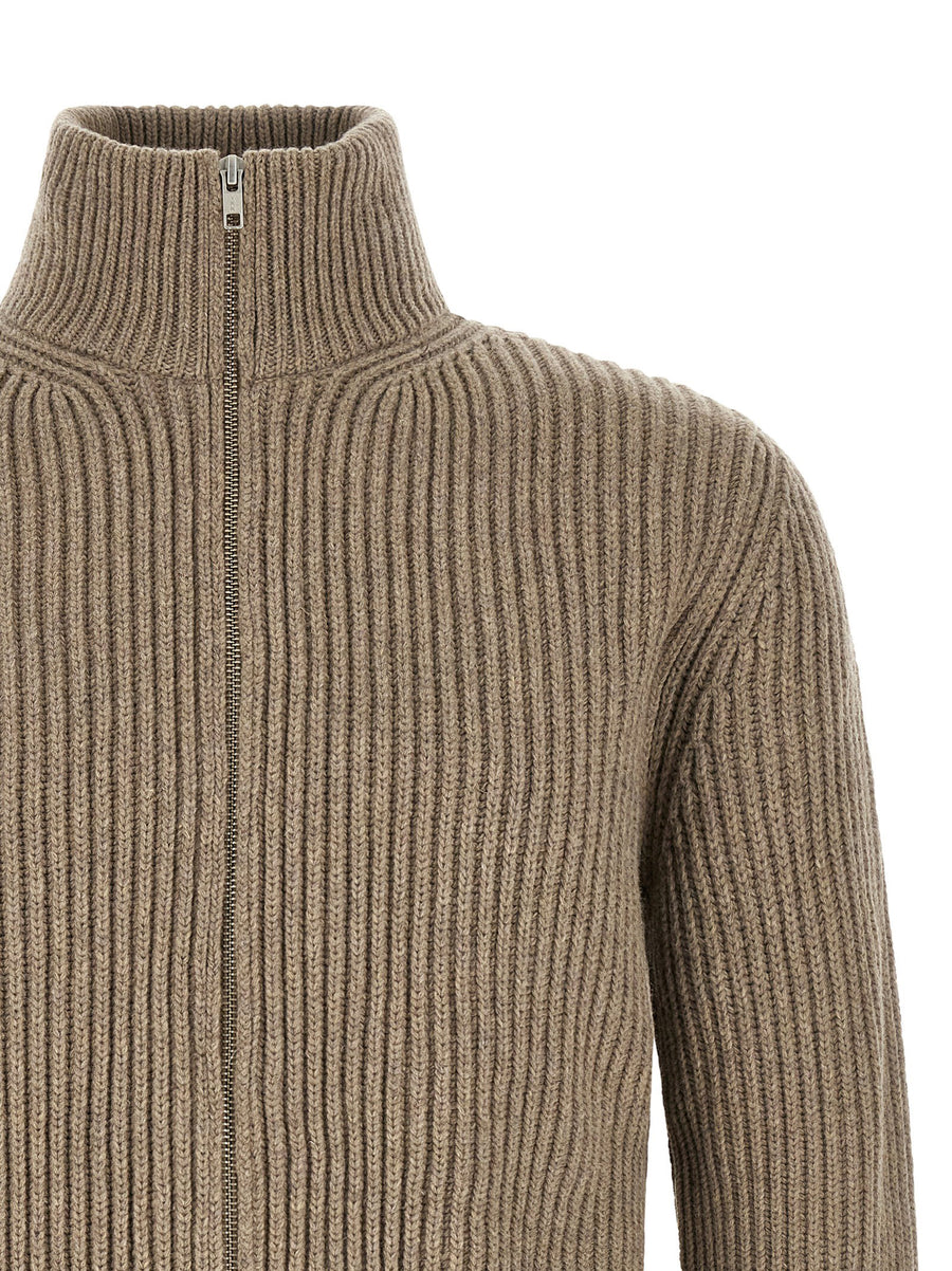 MM6 Maison Margiela Beige Wool Blend Stitch Line Jacket