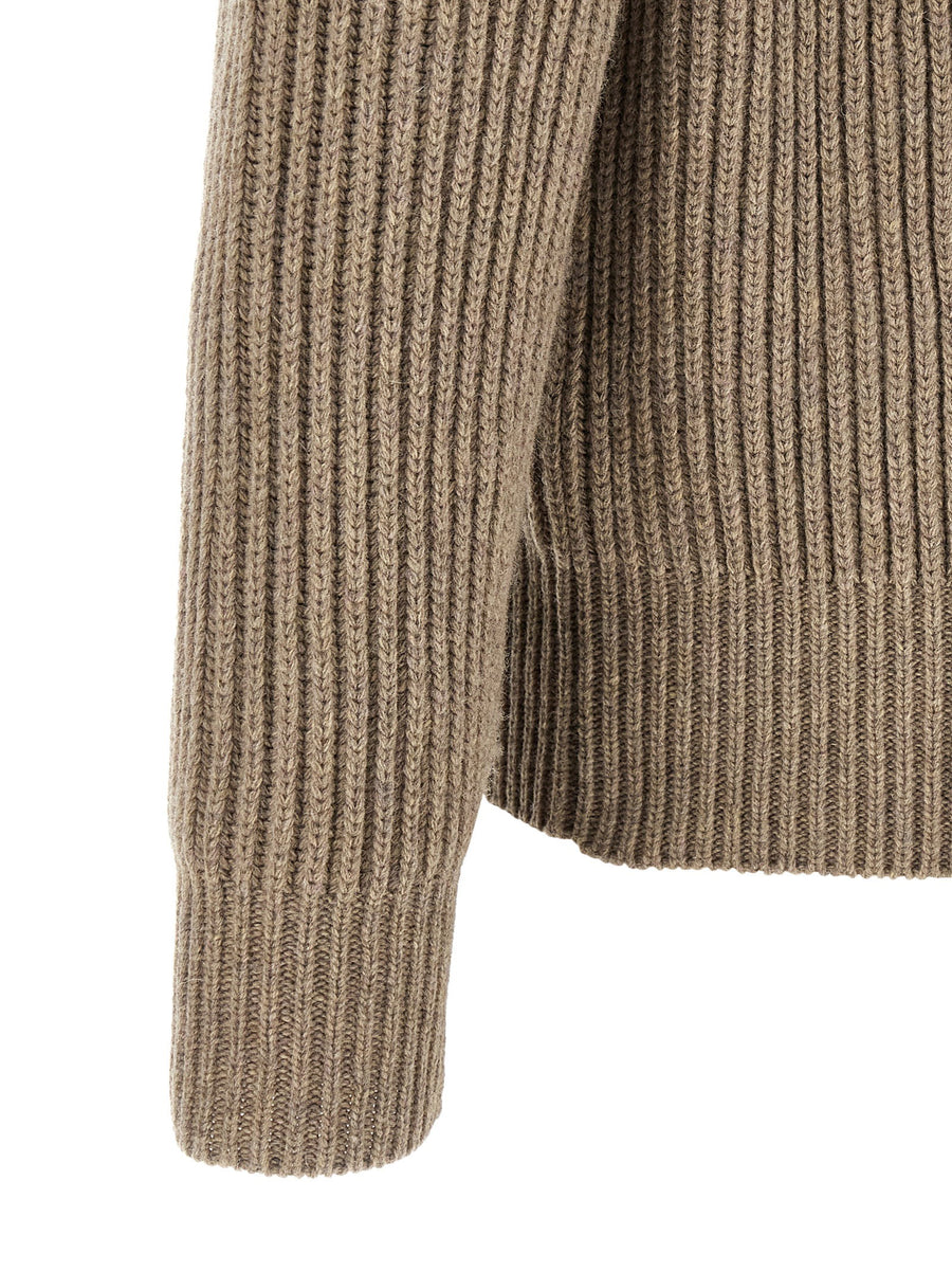 MM6 Maison Margiela Beige Wool Blend Stitch Line Jacket