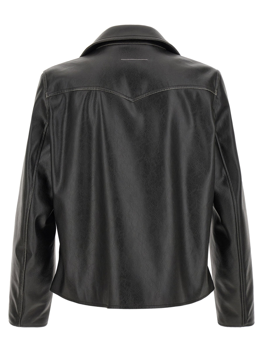 Mm6 Maison Margiela Western Carre Jacket Black Polyester for Women