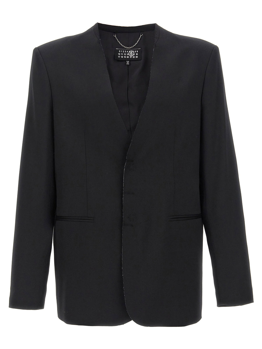 MM6 Maison Margiela Blazer For Men Single Breasted Wool Blend Sophisticated Tailored Edge