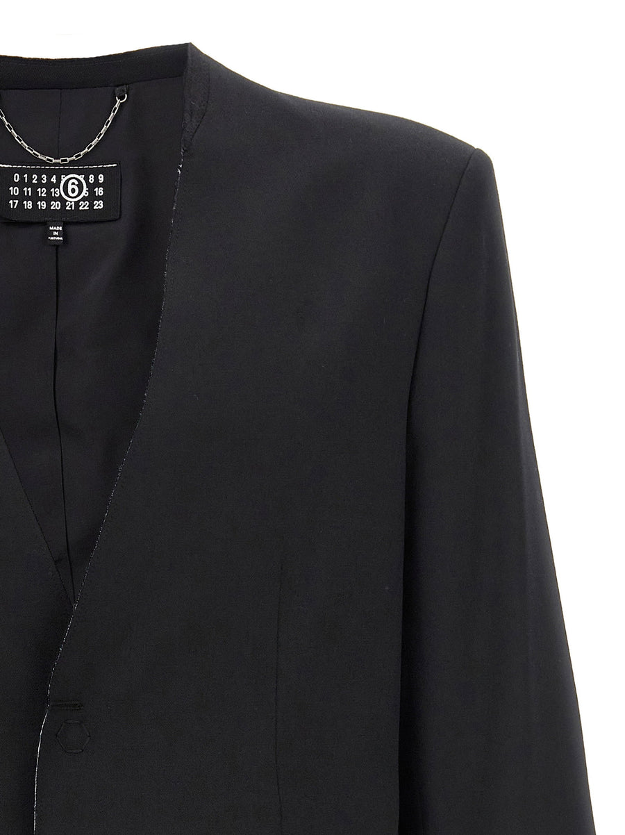 MM6 Maison Margiela Blazer For Men Single Breasted Wool Blend Sophisticated Tailored Edge