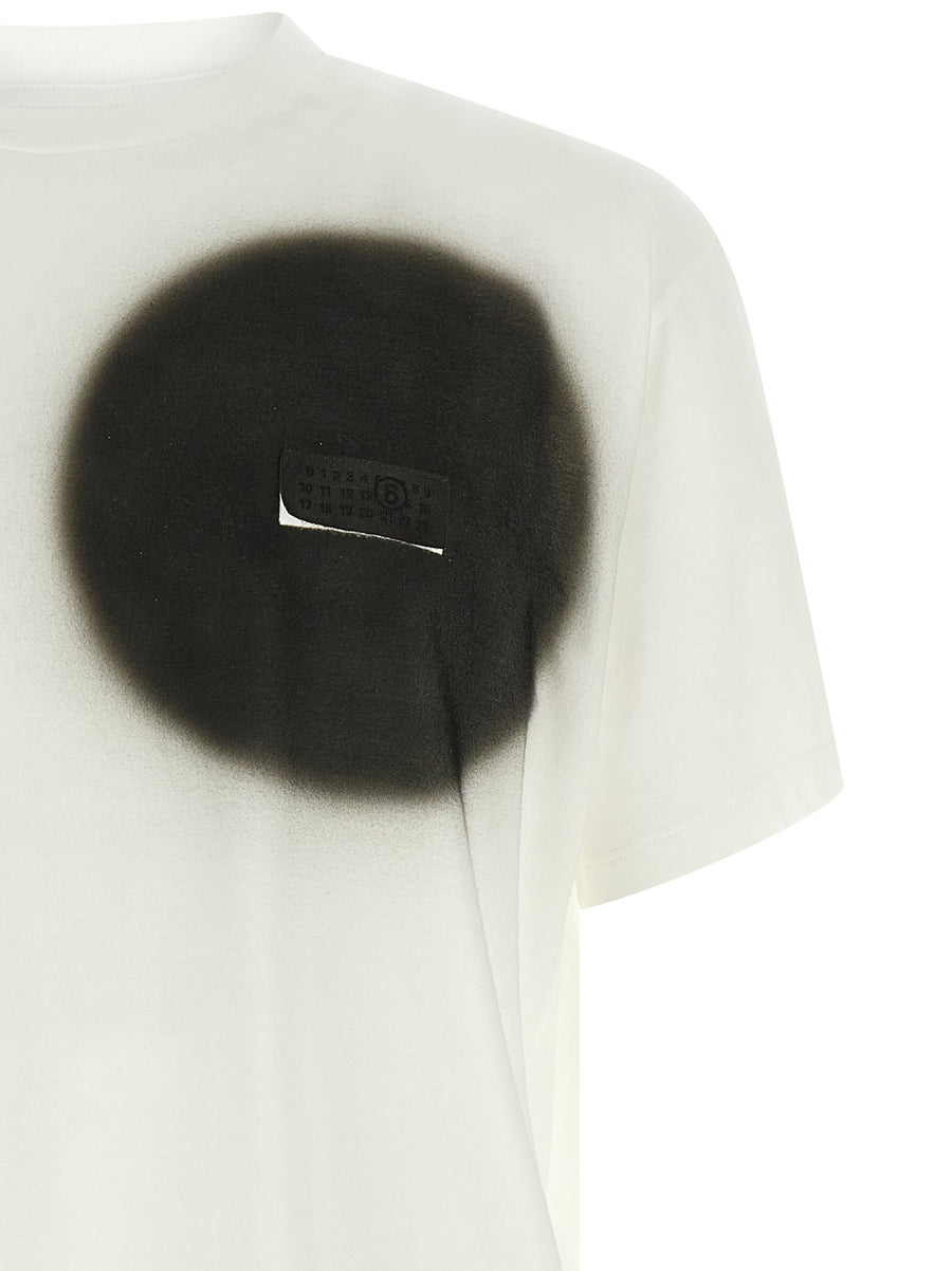 MM6 Maison Margiela Numeric Signature Spray T Shirt 100 Percent Cotton Jersey Front Patch Men Luxury