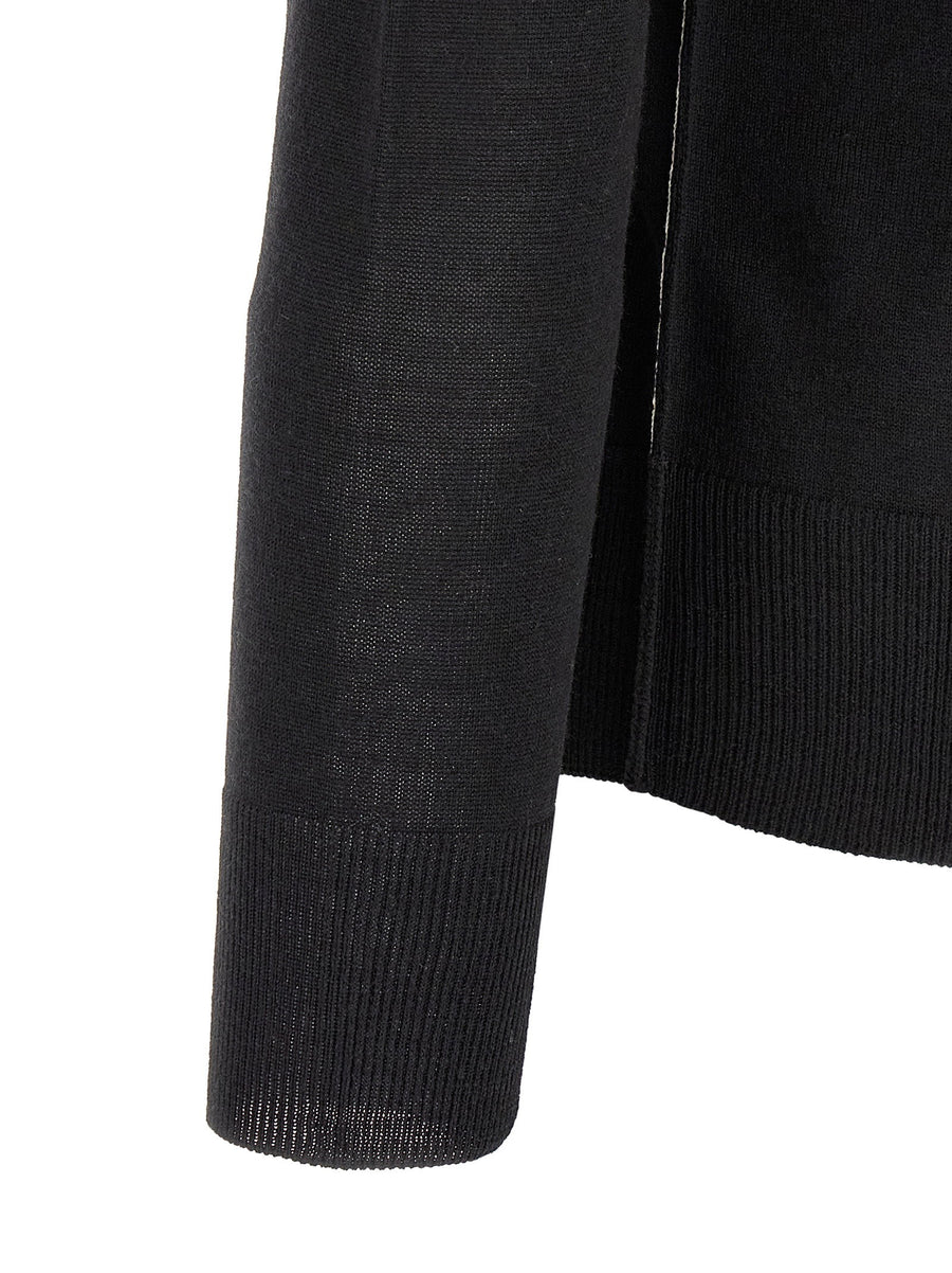 Mm6 Maison Margiela Turtleneck Sweater With Contrast Stitching
