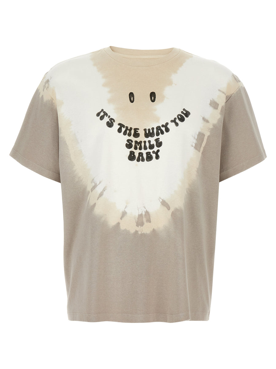 Mm6 Maison Margiela Tie Dye T Shirt For Men Multicolor Cotton Front Print Premium Streetwear Essential