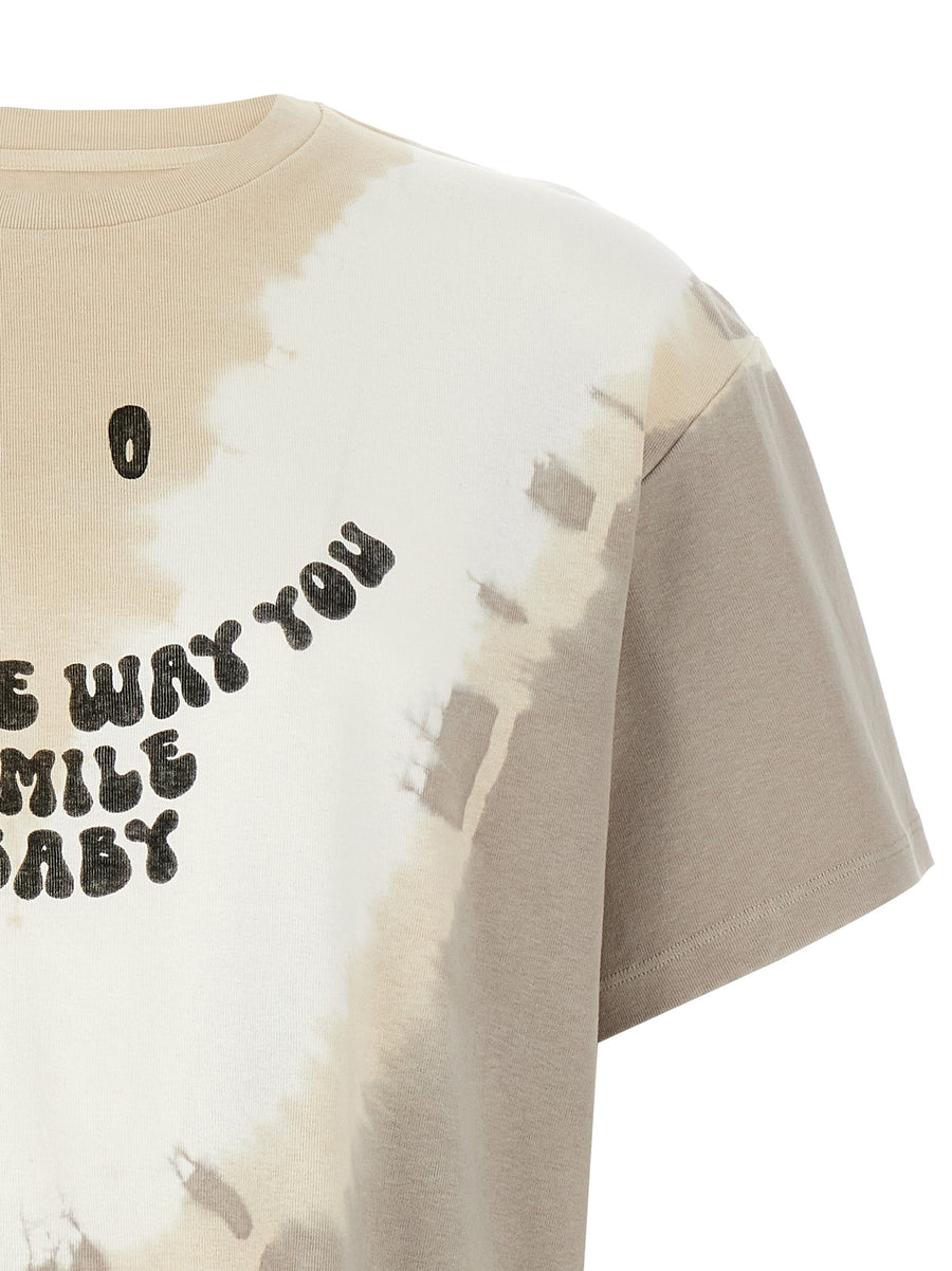 Mm6 Maison Margiela Tie Dye T Shirt For Men Multicolor Cotton Front Print Premium Streetwear Essential