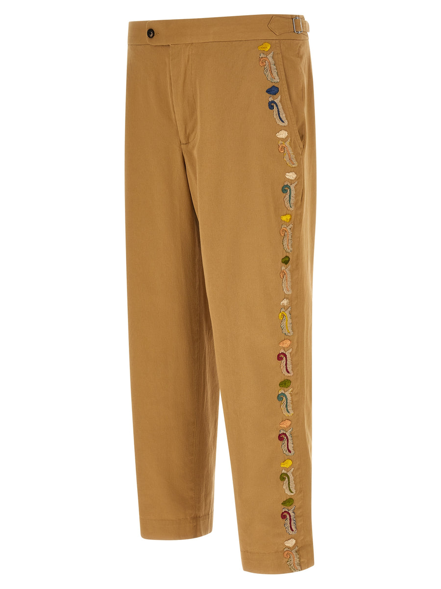 Mm6 Jeans by Maison Margiela Numeric Signature For Men 100 Percent Cotton Blue Denim Stonewashed Wide Leg