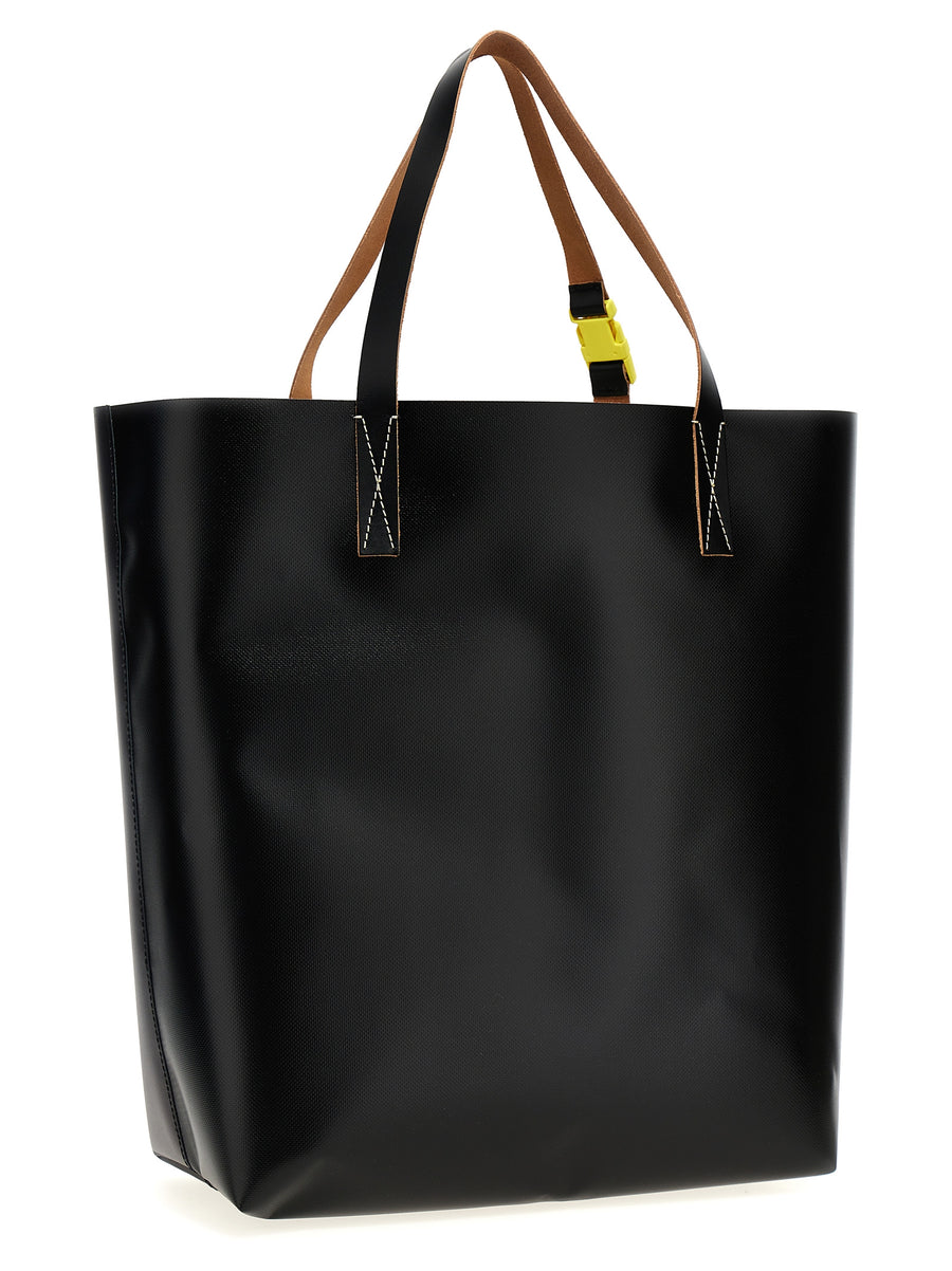 Marni Logo Shopping Bag Luxurious Everyday City Bag For Women With Double Leather Handles