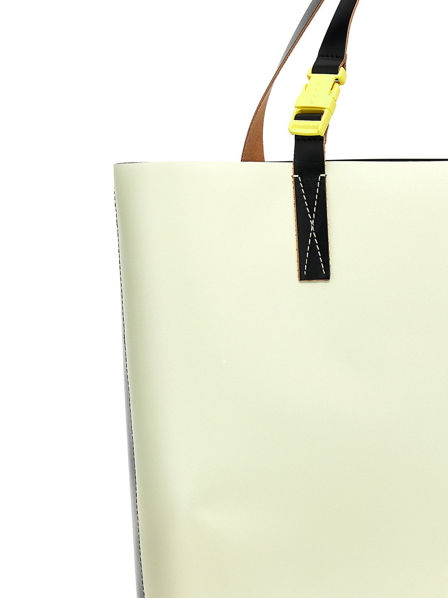 Marni Logo Shopping Bag Luxurious Everyday City Bag For Women With Double Leather Handles