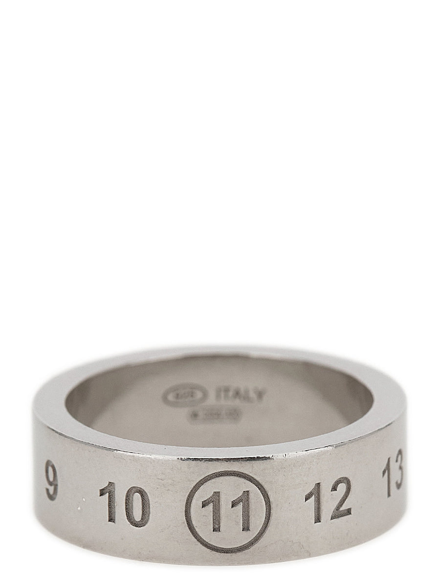 Maison Margiela Numeric Ring In 925 Silver With Engraved Digits