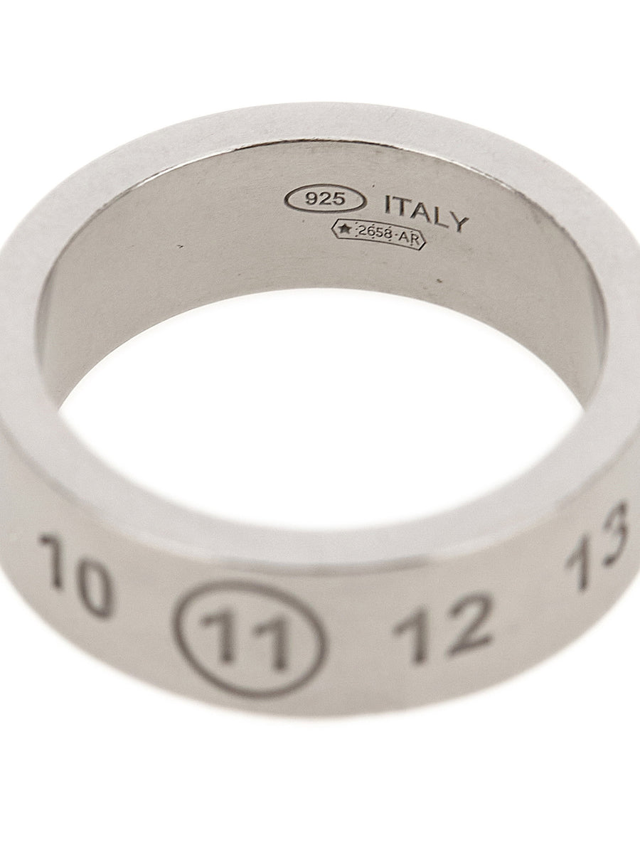 Maison Margiela Numeric Ring In 925 Silver With Engraved Digits