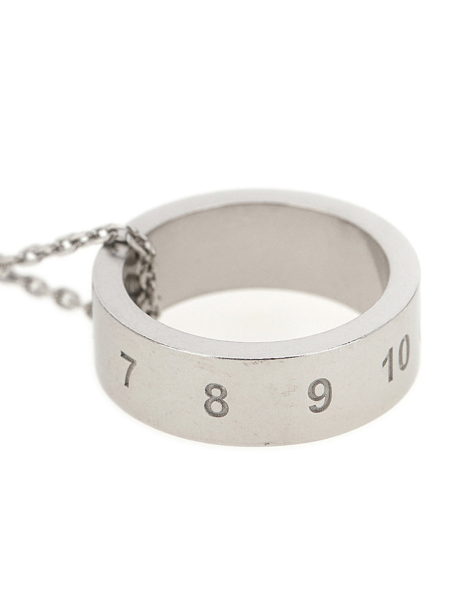Maison Margiela Numeric Necklace In 925 Sterling Silver With Adjustable Chain