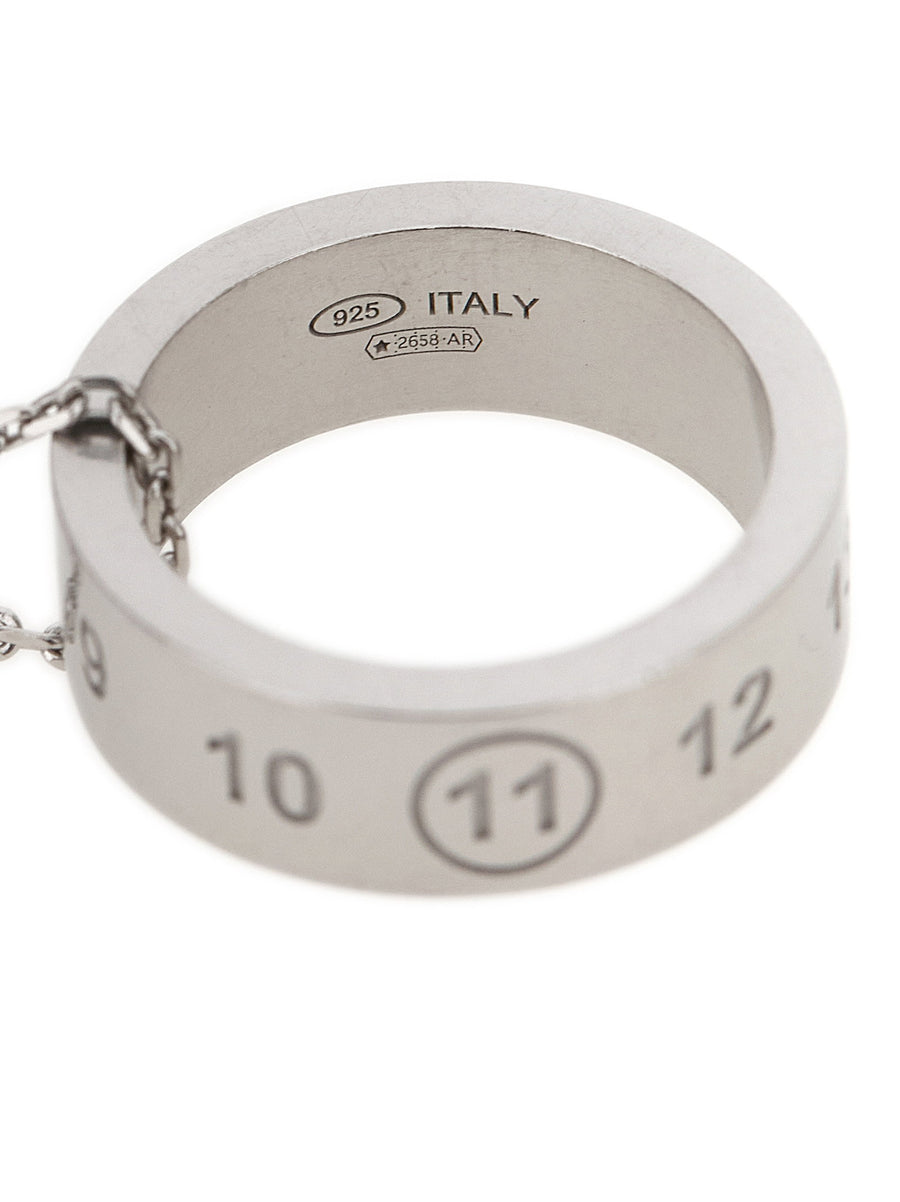 Maison Margiela Numeric Necklace In 925 Sterling Silver With Adjustable Chain