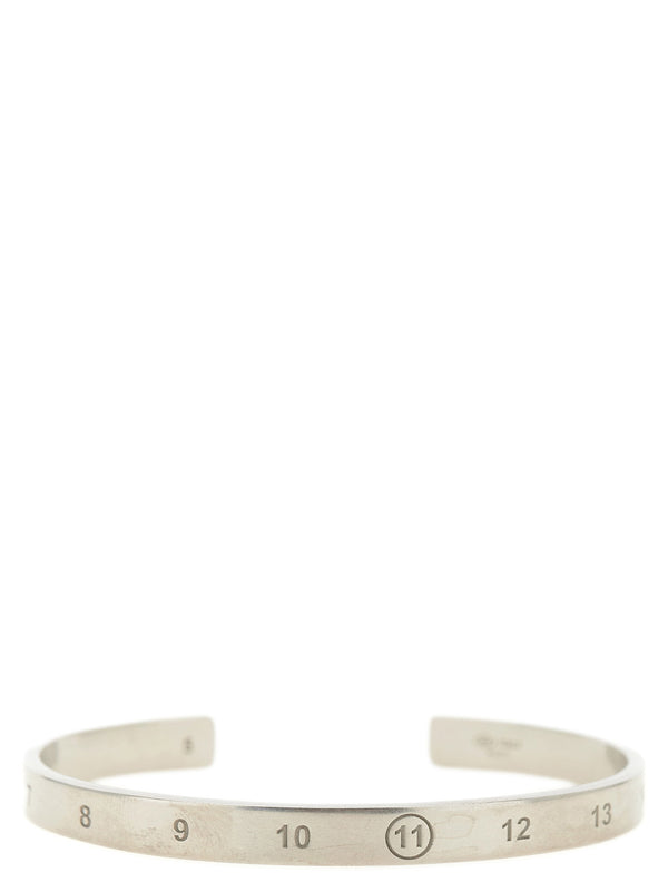 Maison Margiela Numeric Bracelet Sterling Silver 925 Open Silhouette Bangle