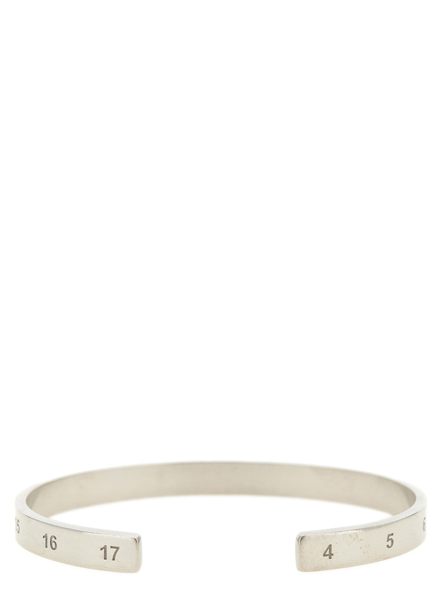 Maison Margiela Numeric Bracelet Sterling Silver 925 Open Silhouette Bangle