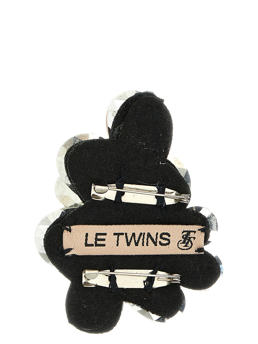 Le Twins Multicolor Crystal Flower Brooch For Women Elegant Evening Sparkle With Back Clasp