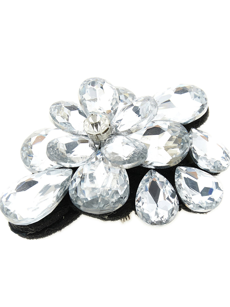 Le Twins Multicolor Crystal Flower Brooch For Women Elegant Evening Sparkle With Back Clasp