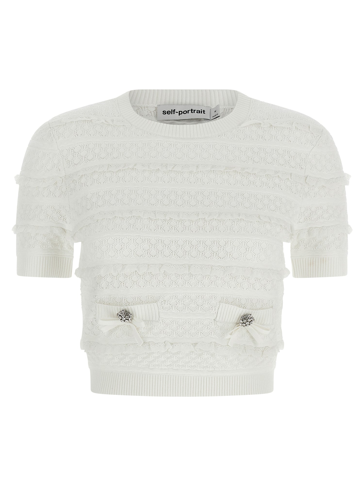 Self-Portrait Pointelle Knit Top