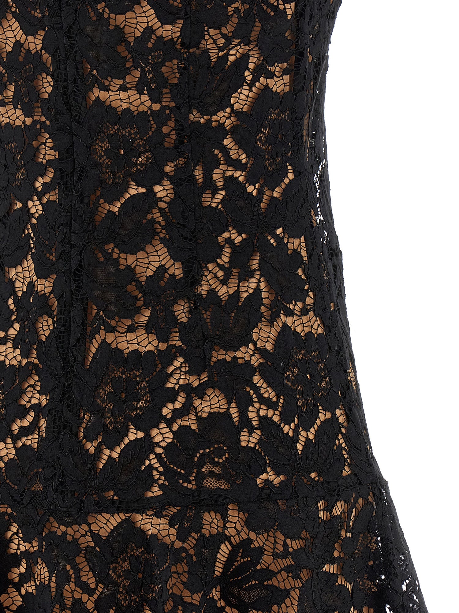 Self-Portrait Black Lace Crystal Dress