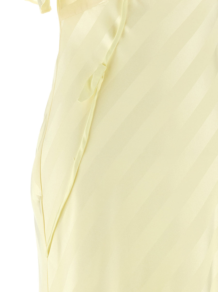 Self-Portrait Satin Striped Long Dress