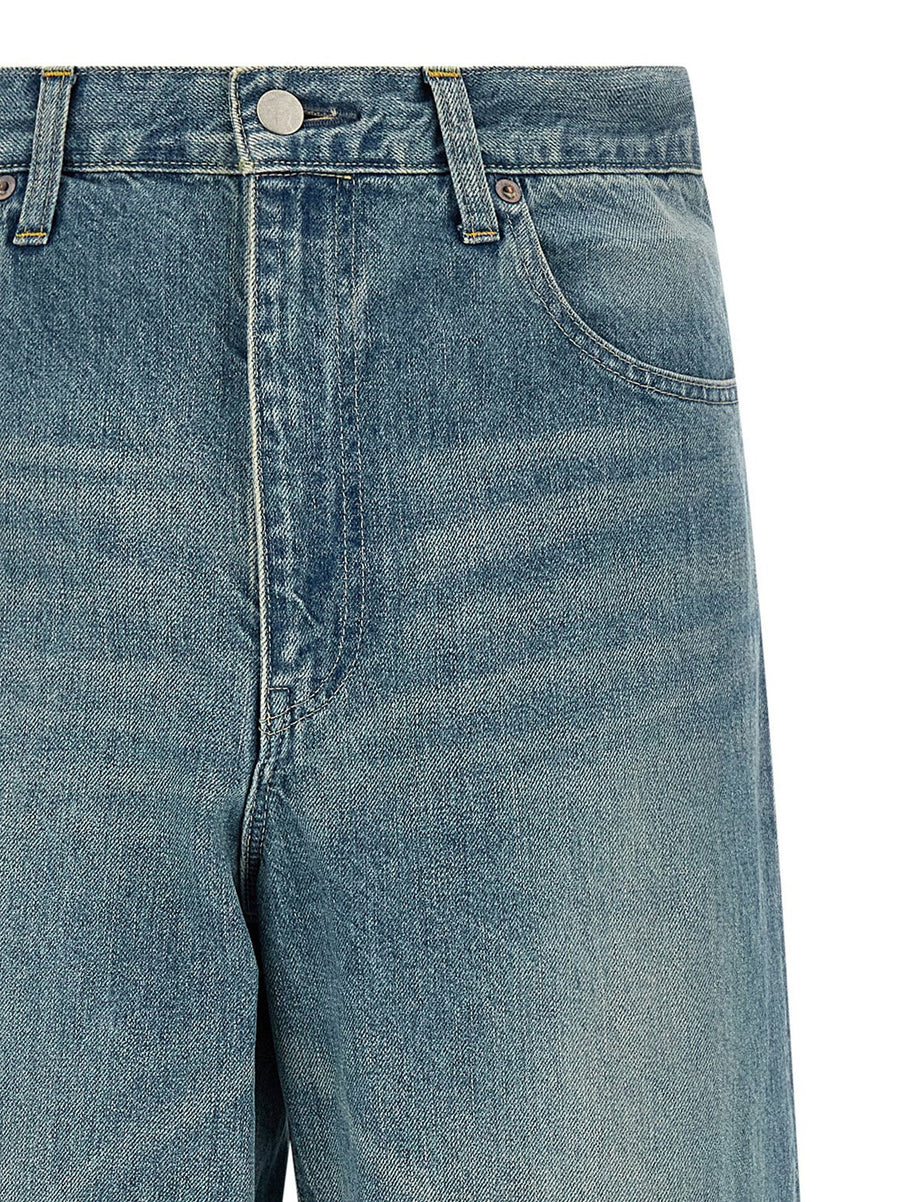 Ssstein Wide Jeans for Men Hundred Percent Cotton Denim Straight Wide Fit