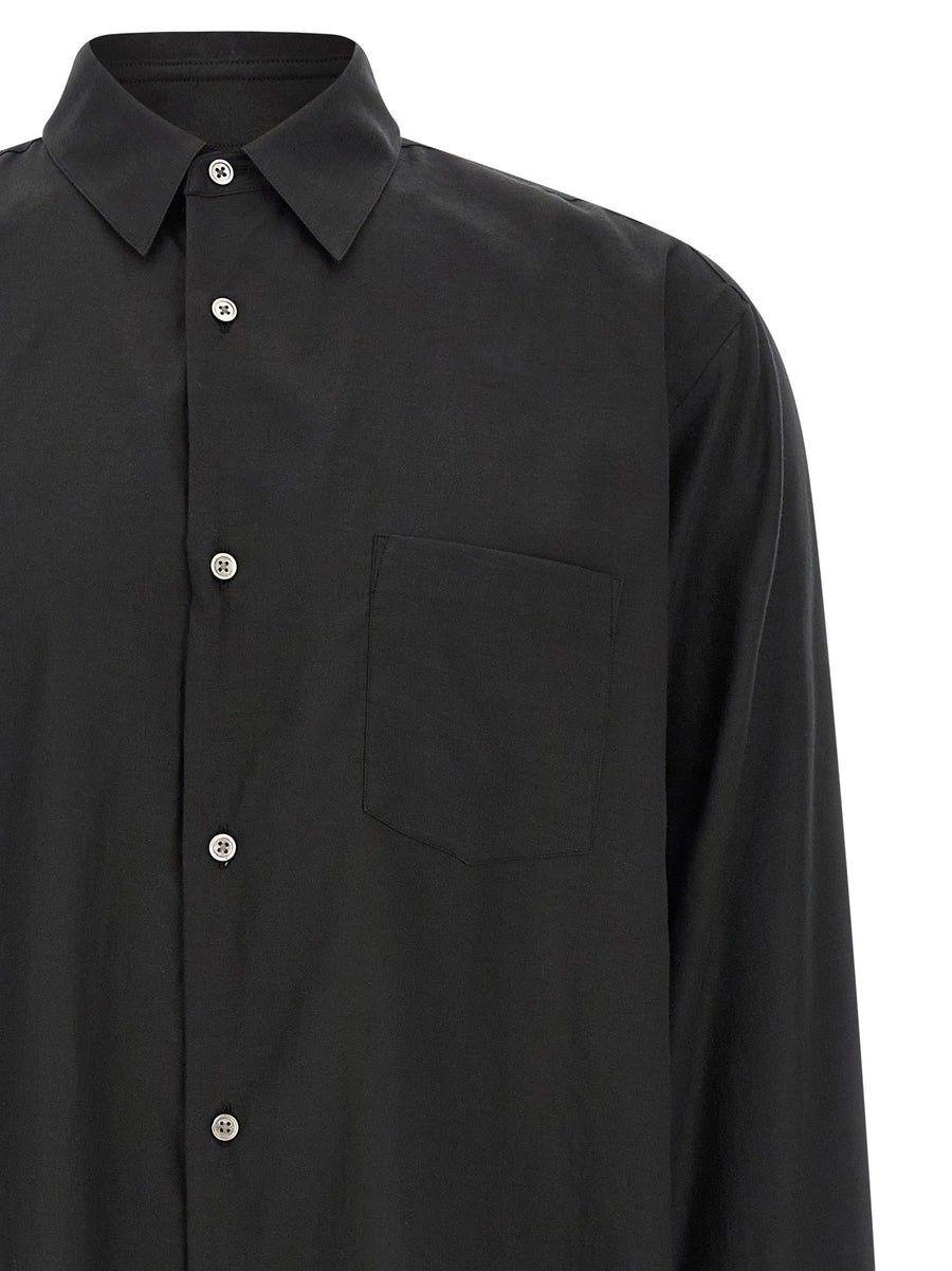 Ssstein Men Cotton Silk Shirt Black Luxury Blend for Everyday Smart Casual Elegance